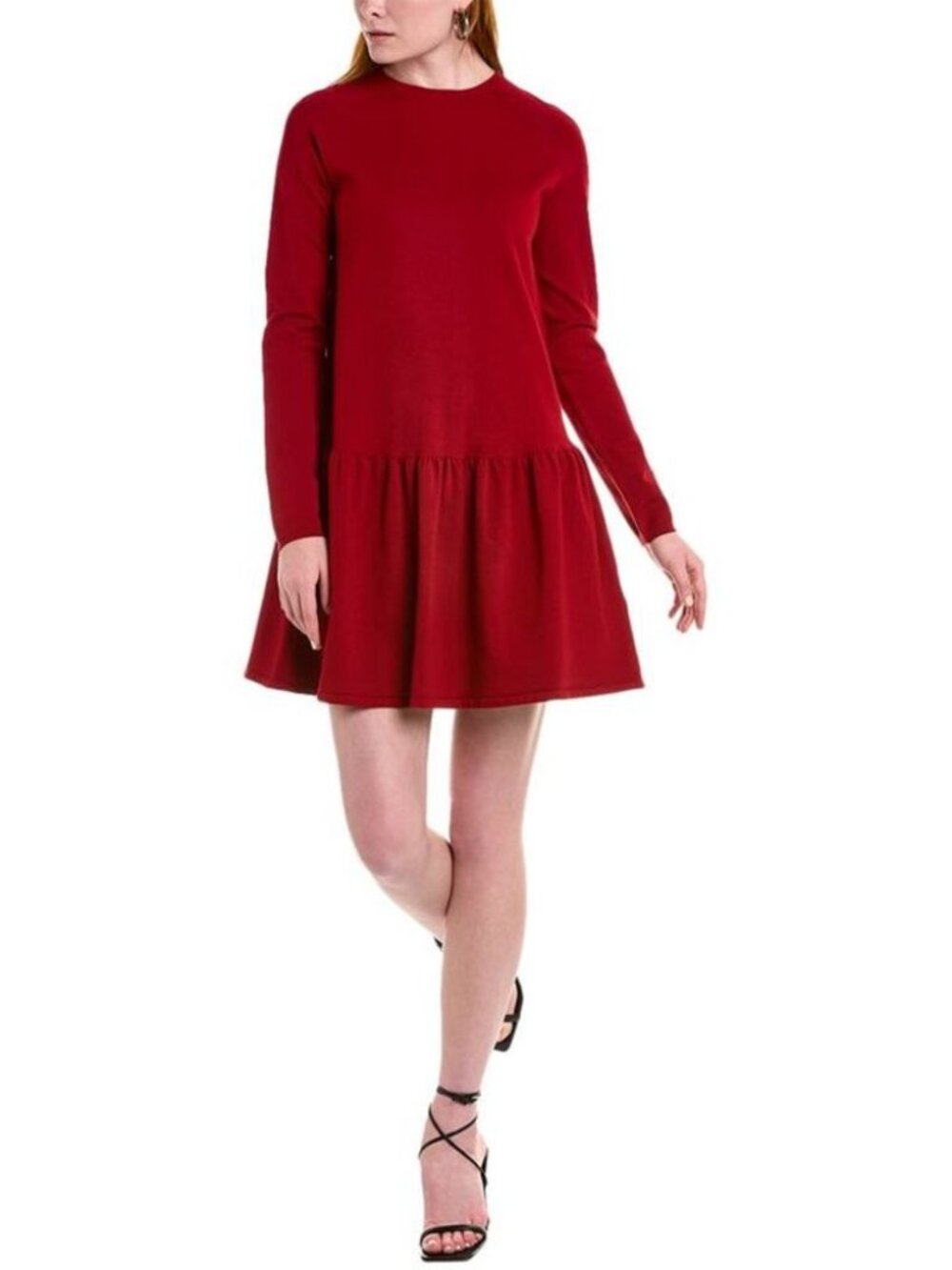 Max Mara Attila Red Long Sleeve Knitted Dress